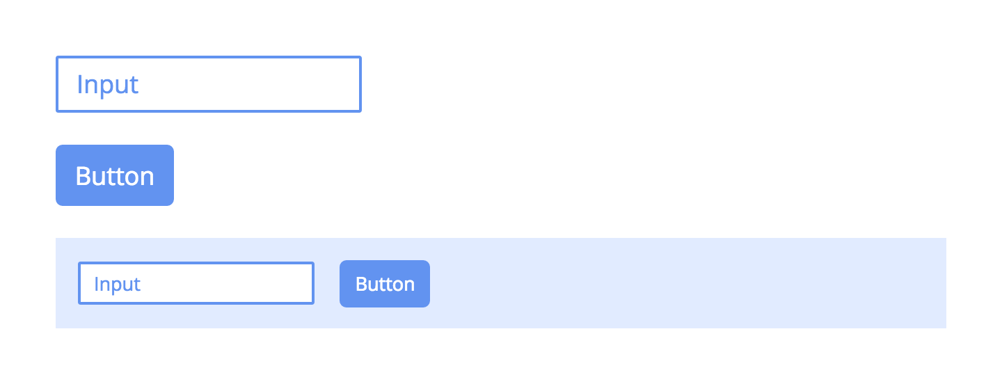 Button and Input in Header